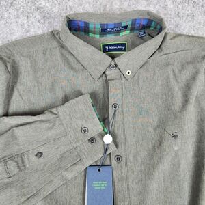 NEW William Murray Shirt Mens M Gray Button Down Performance Stretch Golf Vented